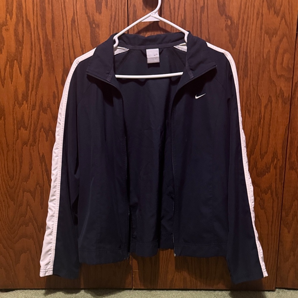 Nike Women's Navy Jacket with White Accents